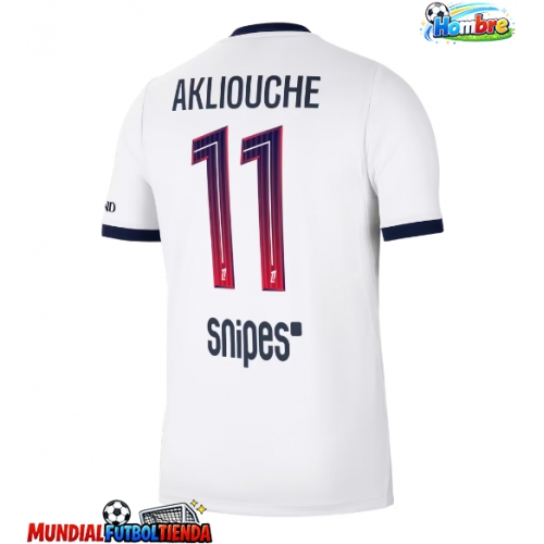 Camiseta Paris Saint-Germain Maghnes Akliouche #11 Segunda Equipación Replica 2026-27 mangas cortas